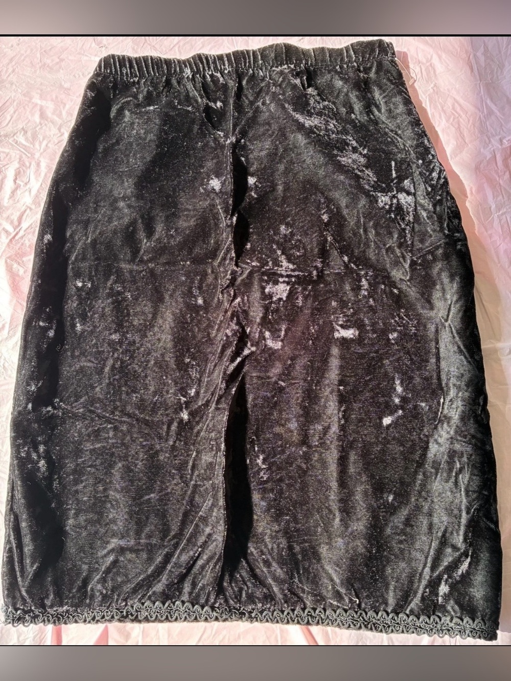Unbranded Women’s Black Velvet Pencil Skirt Retro Pinup Whimsygoth Sz S